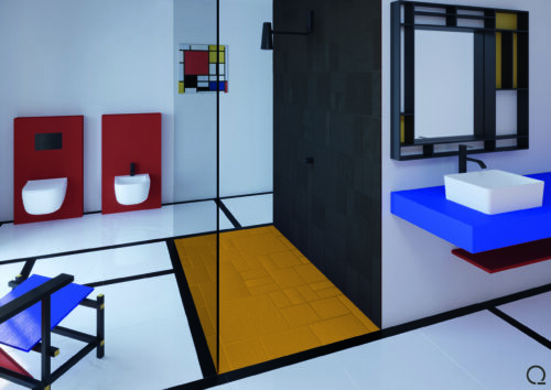 <b>Mondrian</b> | Duschwanne - Sonderfarben